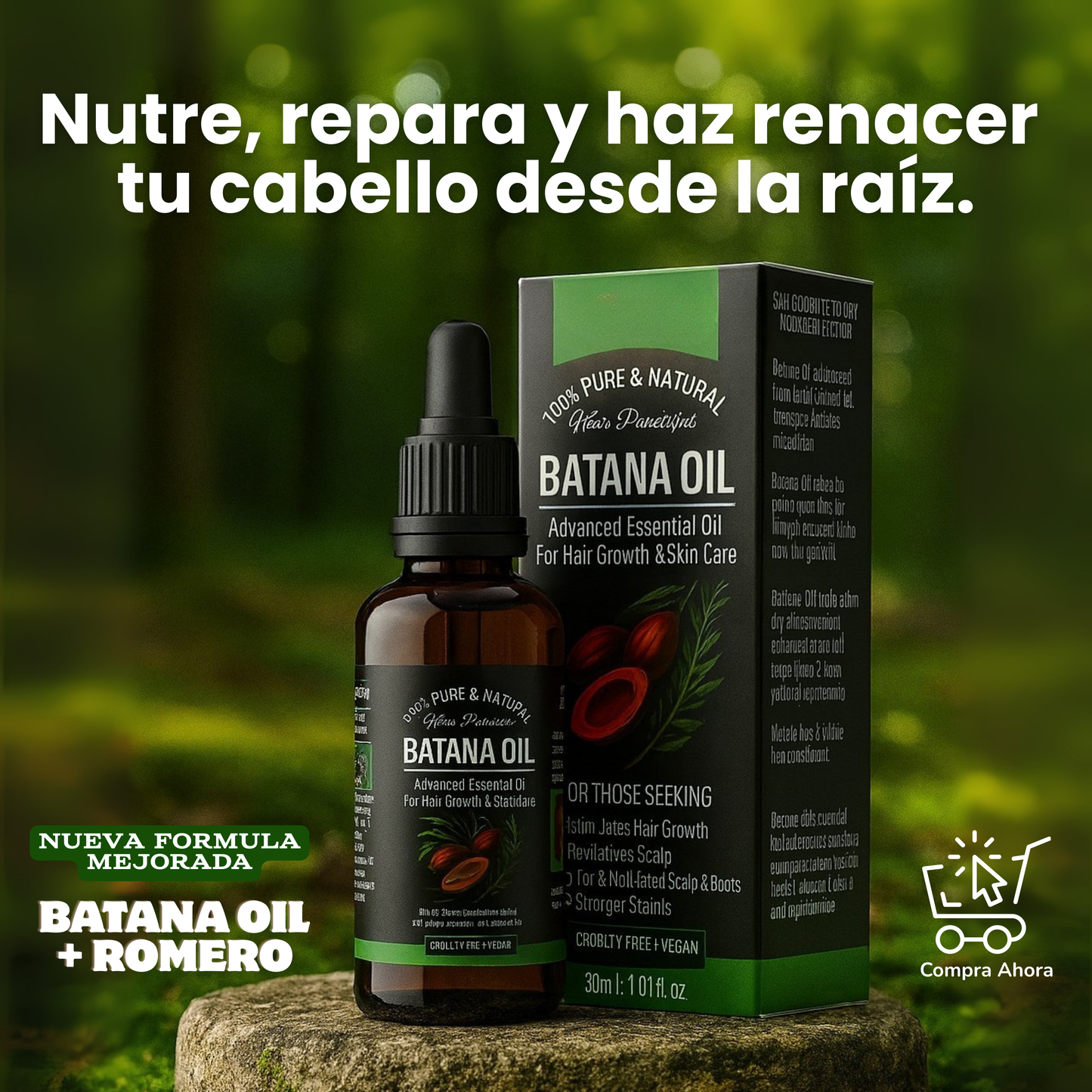 Aceite batana 3x1 - ayuda a crecer tu cabello - cejas - barba